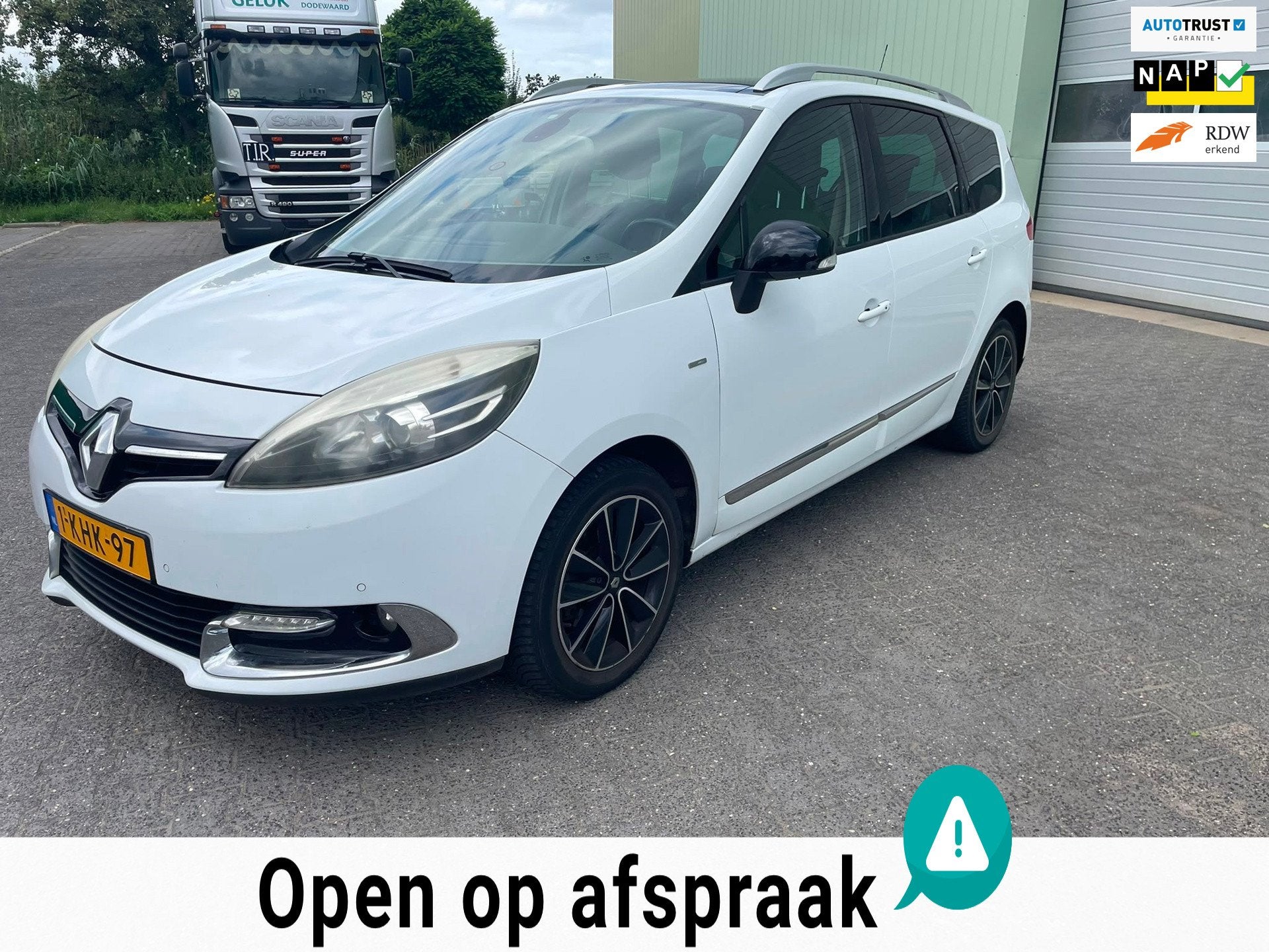 Renault Grand Scénic 1.2 TCe Bose 7p Rijdende auto storing, Auto's, Renault, Voorwielaandrijving, Gebruikt, 4 cilinders, Wit