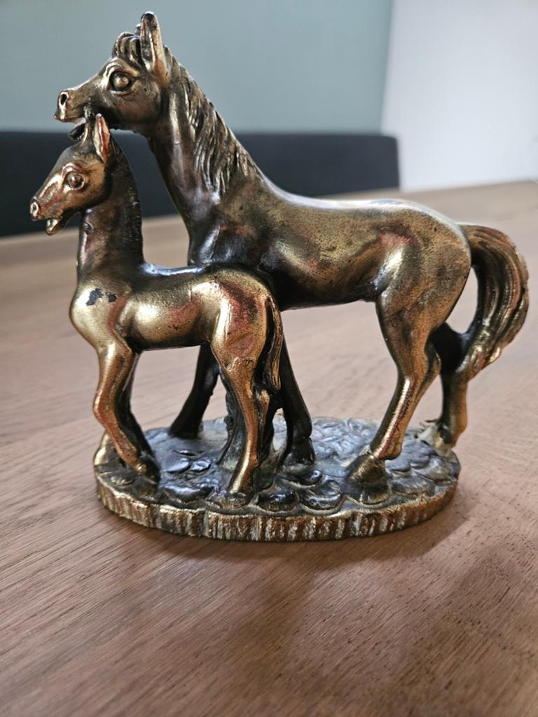 Beeldje paard met veulen van Ruggeri, Ophalen of Verzenden, Zo goed als nieuw, Dier