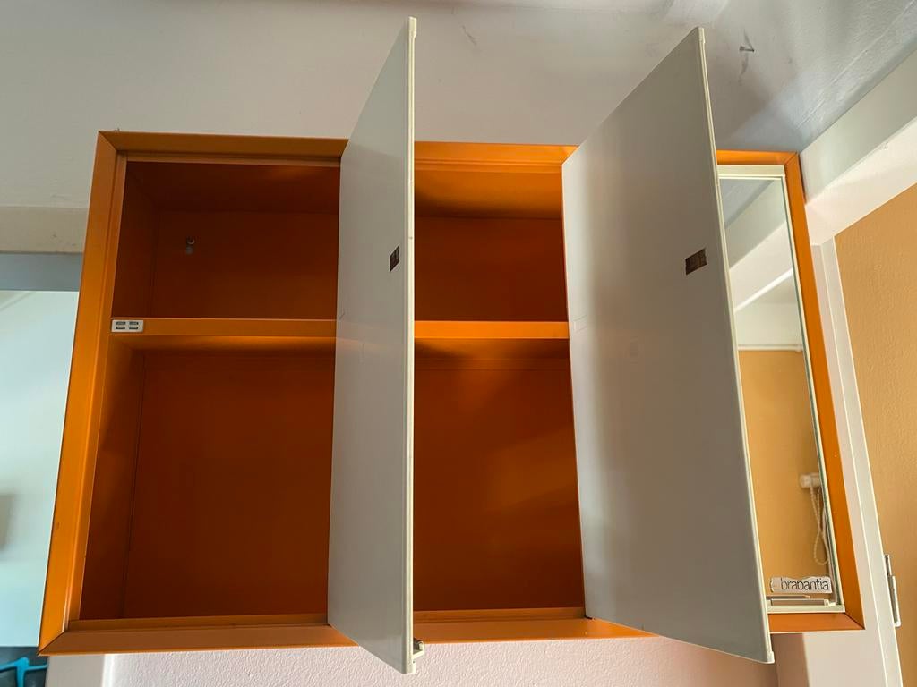Retro Brabantia medicijnkastje 60x40 - Vintage Oranje, Huis en Inrichting, Ophalen, Gebruikt