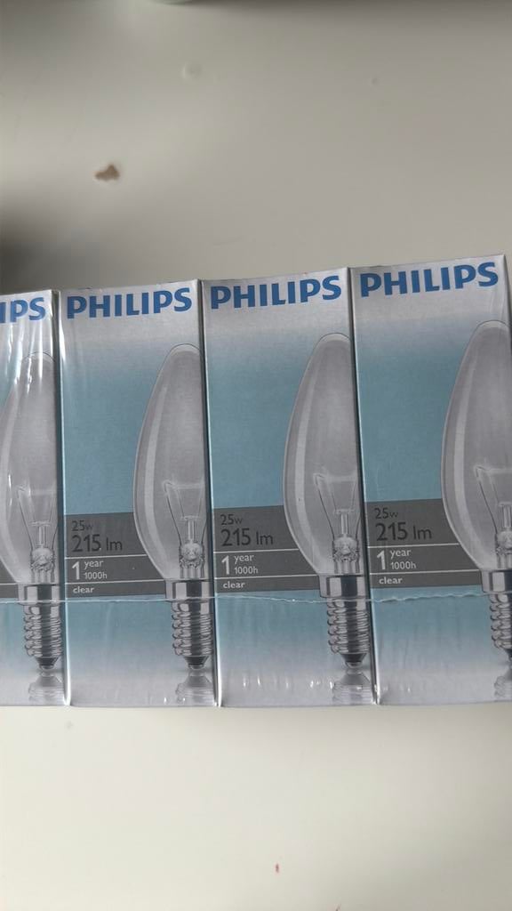 Lamp Philips kaars 25 watt helder E14 215 lm, Minder dan 30 watt, Gloeilamp, Nieuw, Ophalen of Verzenden