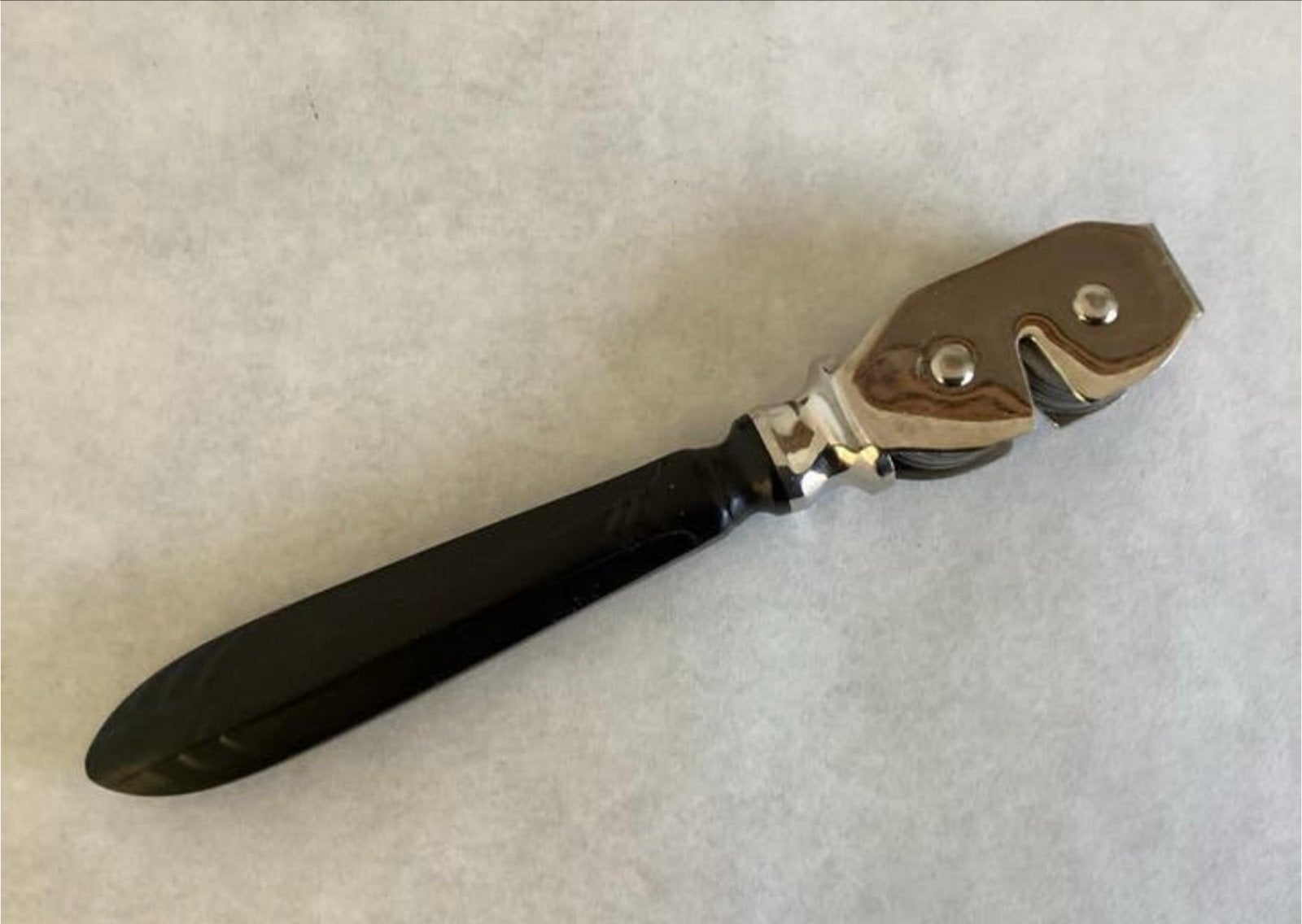 Messenslijper van Gero Zilmeta model 581 Ebba Visgraat, Ophalen of Verzenden, Zwart, Metaal, Overige merken