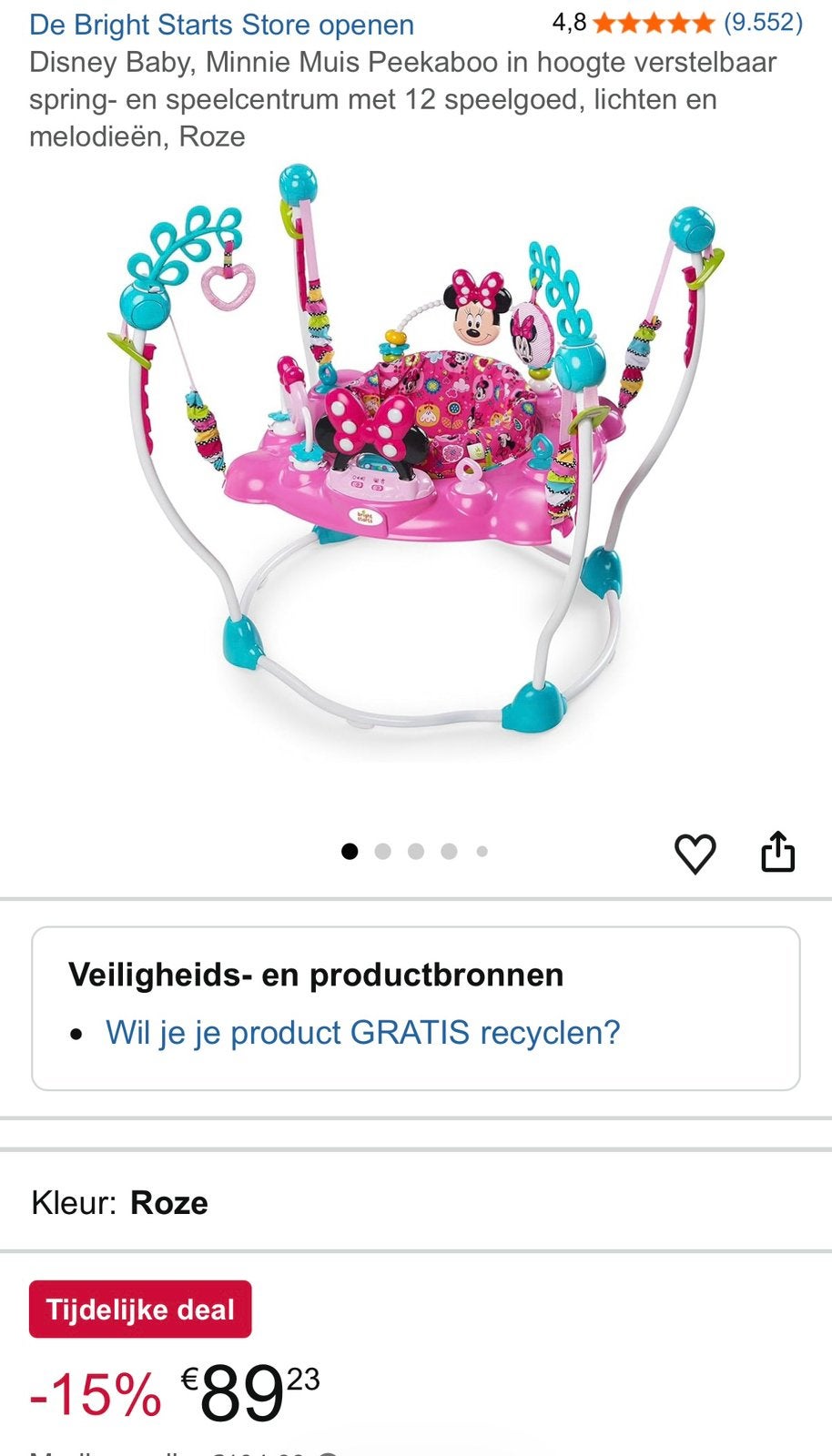 Minnie muis spring toestel., Ophalen, Zo goed als nieuw, Overige typen