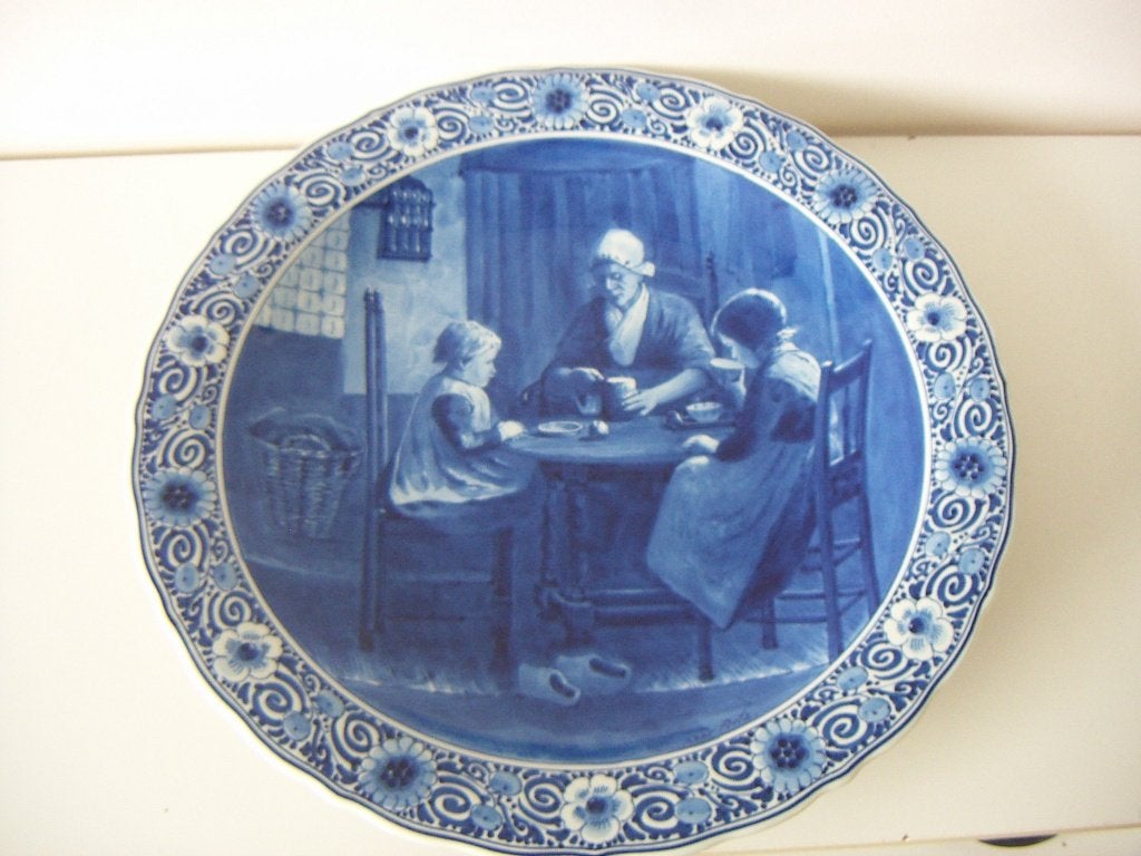 Porceleyne Fles keramiek schaal jr1975. N. Artz Delfts Blauw, Handgemaakt, Ophalen of Verzenden, Zo goed als nieuw, Wandbord of Wandpaneel