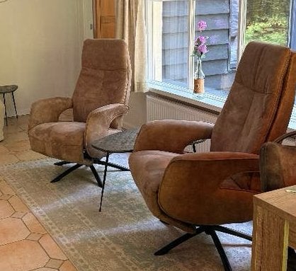 fauteuil 2 stuks, Huis en Inrichting, Ophalen, Zo goed als nieuw, 50 tot 75 cm, Leer