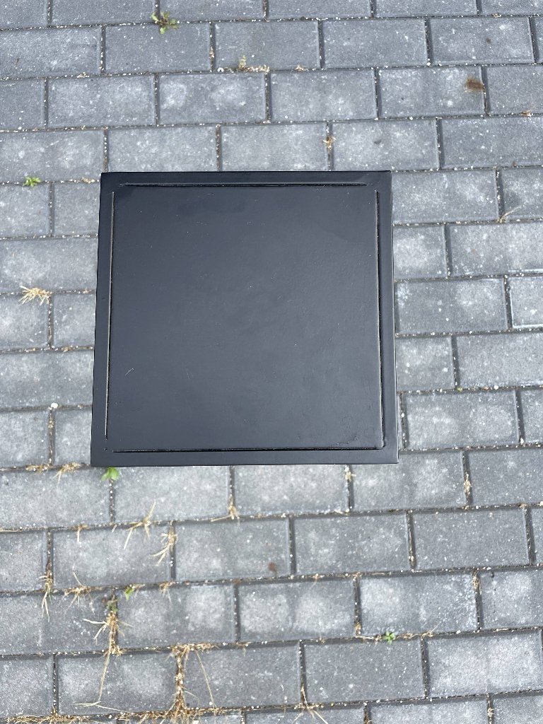 Zuil Quadro zwart metaal, 20 x 20 x 64 cm, Ophalen, Gebruikt