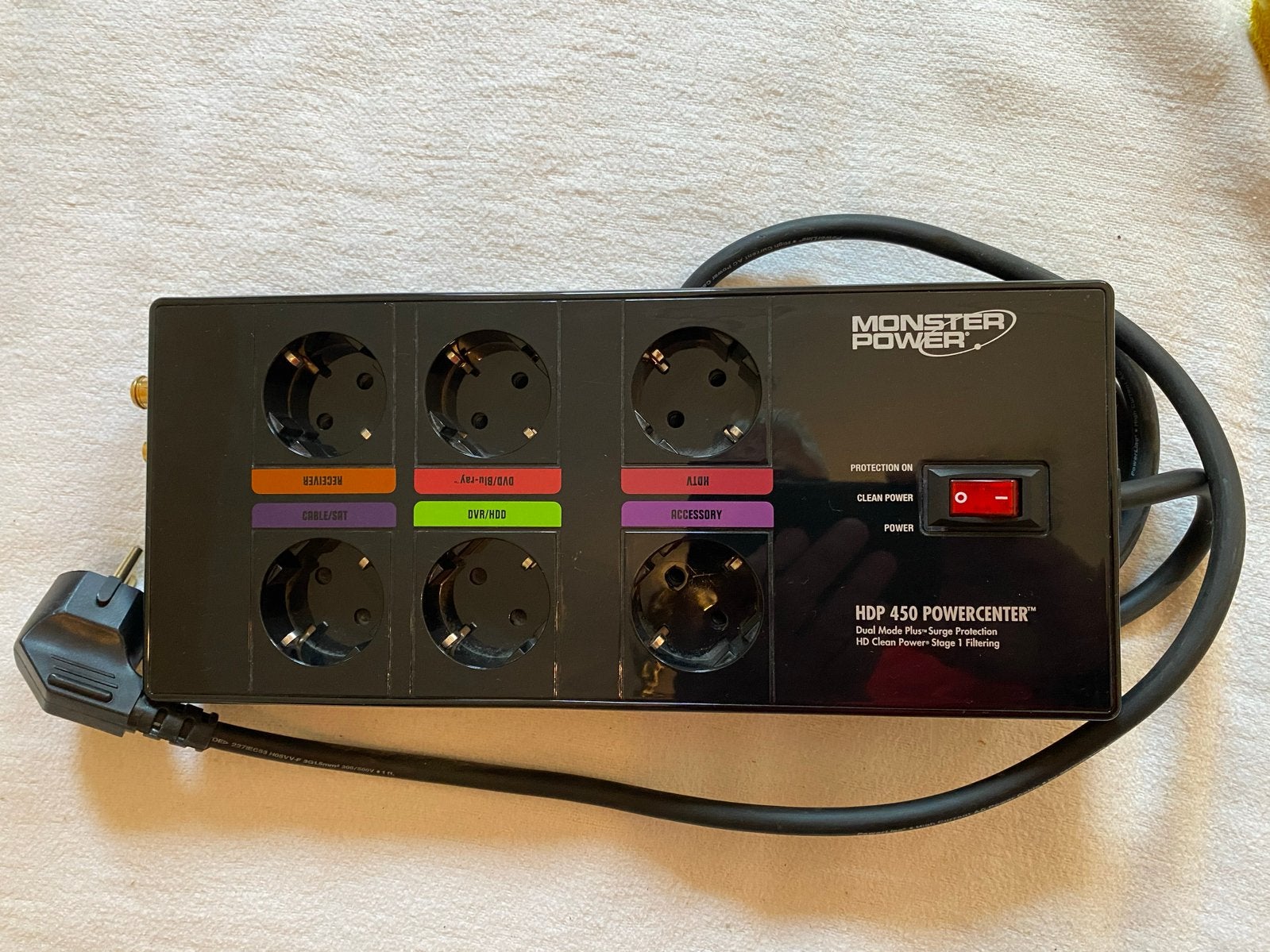 Monster Power HDP 450 PowerCenter - Overspanningsbeveiliging, Ophalen, Gebruikt, Minder dan 2 meter, Overige kabels