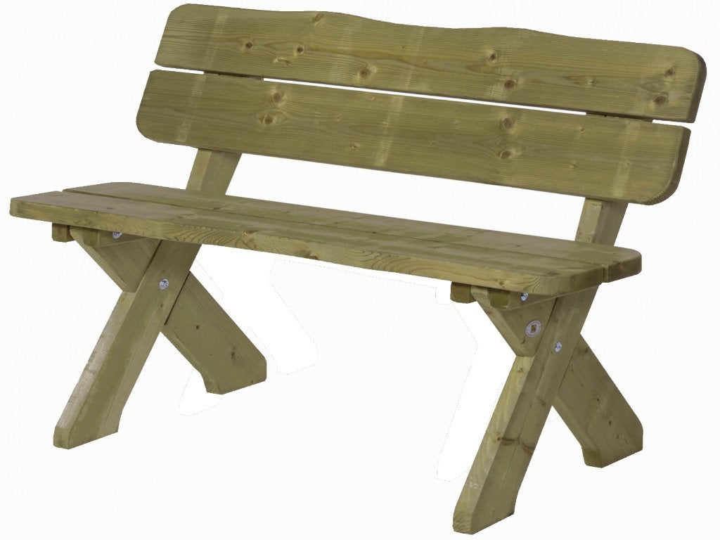 Tuinbank houten bank Type Sneek 120 cm met natuurlijke vorm, Verzenden, Nieuw