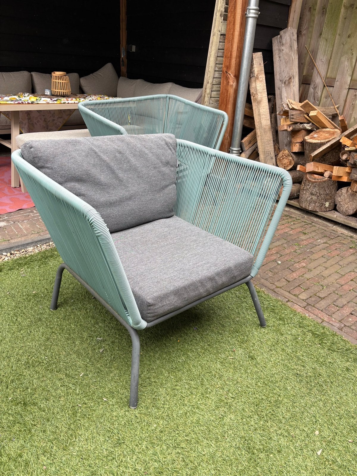 Intratuin Iris loungestoelen (2 stuks), Tuin en Terras, Overige materialen, Gebruikt, Loungeset, Stoel