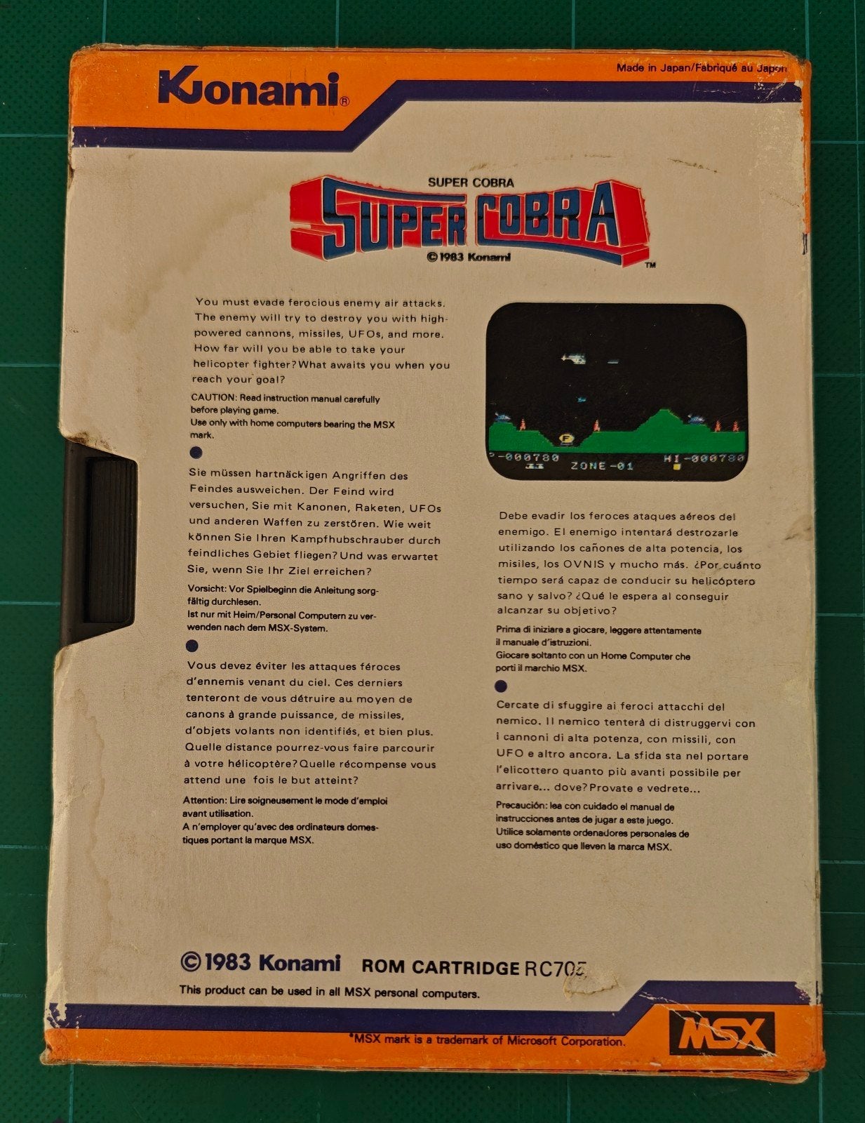 MSX Super Cobra RC705 - Konami CIB, Shooter, 1 speler, Eén computer, Ophalen of Verzenden