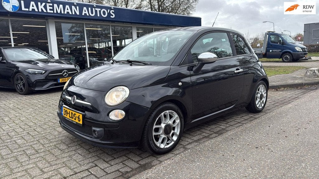 Fiat 500 1.2 Sport AUTOMAAT Blackline Huurkoop Inruil APK Ga, Auto's, Euro 5, Gebruikt, 1242 cc, 4 cilinders