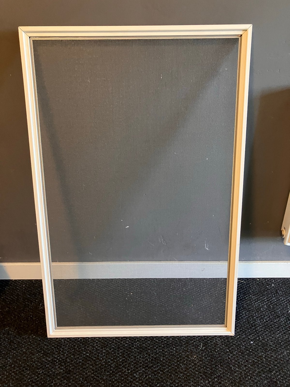 Raamhor wit frame, zwart gaas, Ophalen, Gebruikt, Minder dan 80 cm, Hordeur