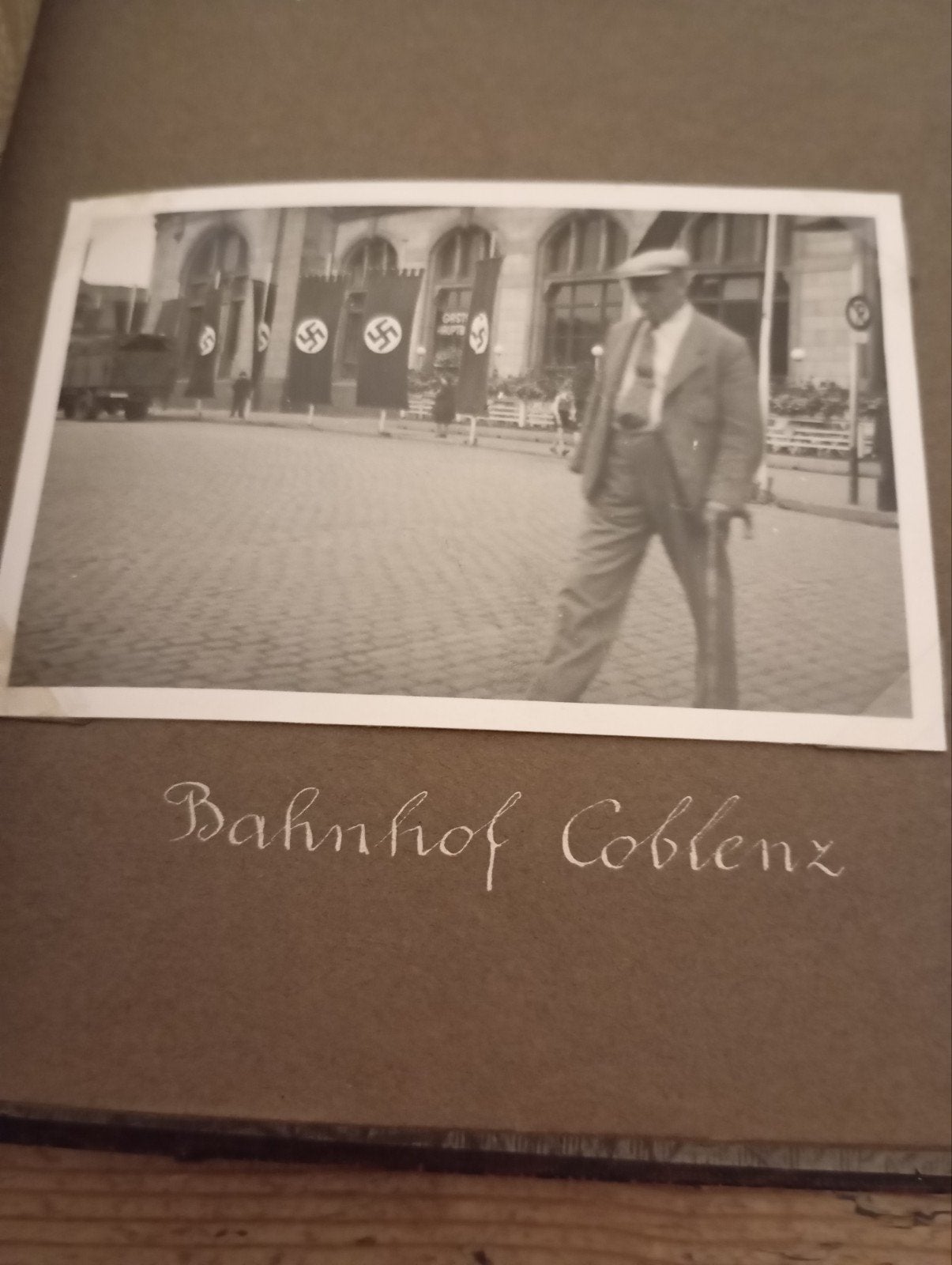 Vintage SDAP Bahnhof Coblenz 1936 sfeer 2e W.O, Verzamelen, Ophalen of Verzenden, Duitsland