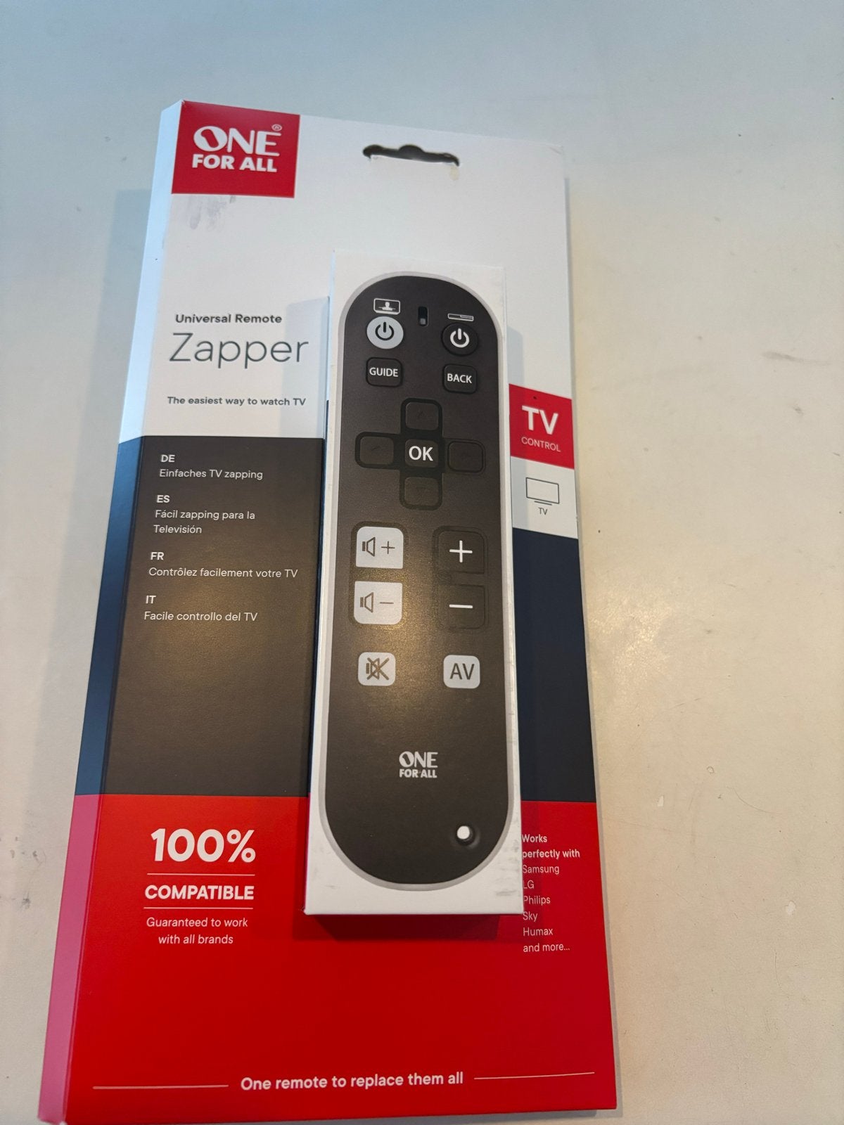 One For All Universele Afstandsbediening Zapper, Ophalen of Verzenden, Nieuw, Universeel, Tv