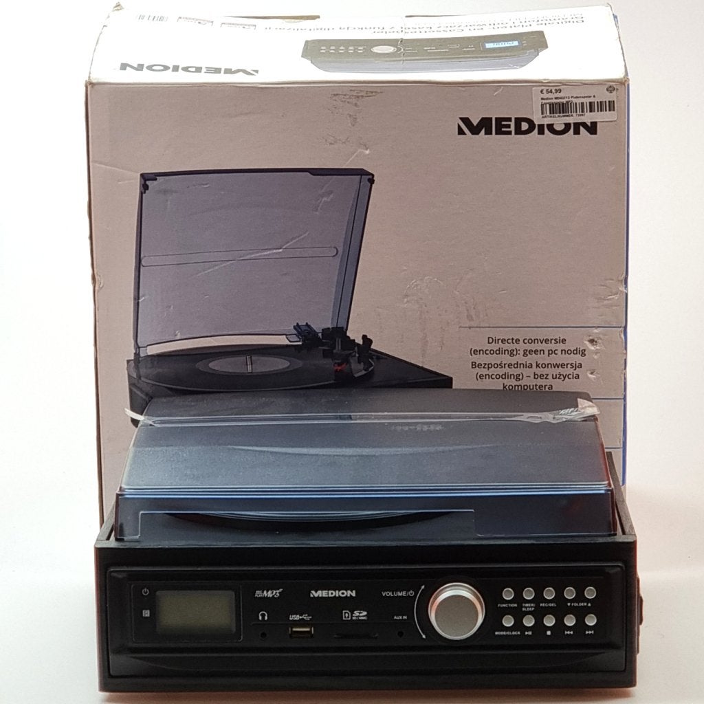 Medion MD43713 Platenspeler & Casettespeler MP3, Medion, Gebruikt, Support@medion.com, Medion AG
Am Zehnthof 77
45307 Essen
Germany