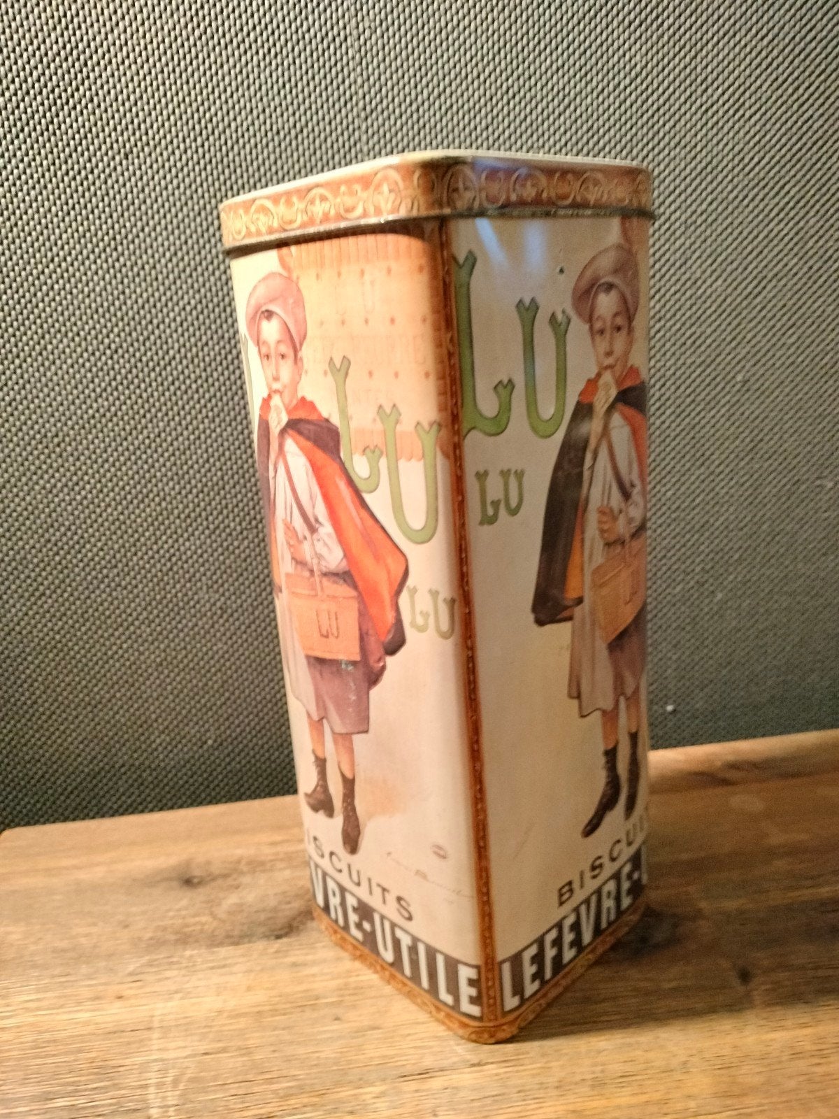 Lu scholiertje koekblik hartvorm, Ophalen of Verzenden, Gebruikt, Koek(jes), Overige merken
