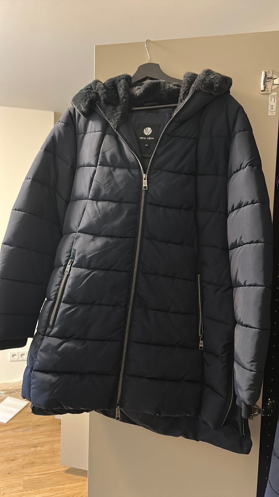 Dames jas Donkerblauw XL Ongedragen, Ophalen of Verzenden, Zo goed als nieuw, Maat 46/48 (XL) of groter, Blauw