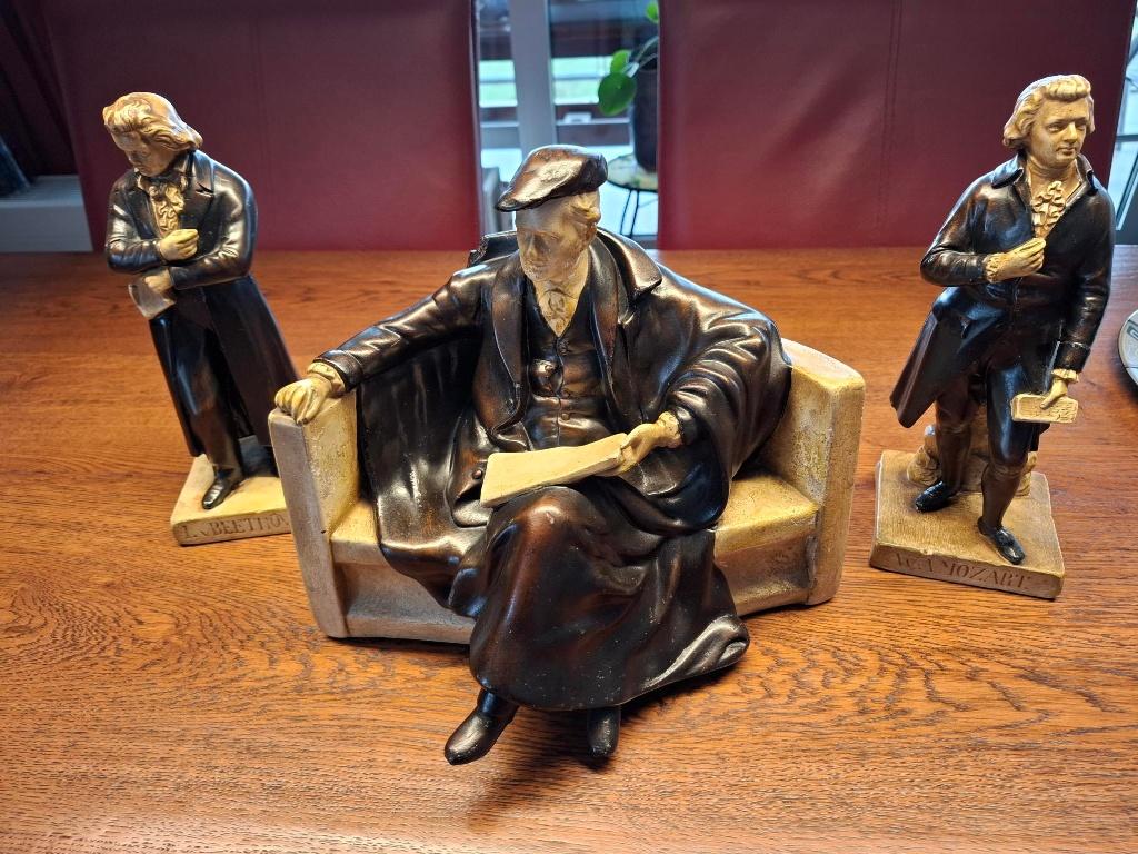 Prachtig set beelden set voor op een kast of piano, Antiek en Kunst, Ophalen of Verzenden, Beeld