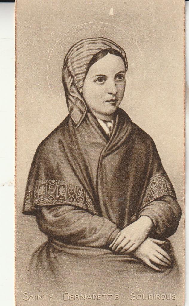 Heiligenprentje van de Heilige Bernadette Soubirous. , Ophalen of Verzenden, Gebruikt, Kaart of Prent, Christendom | Katholiek