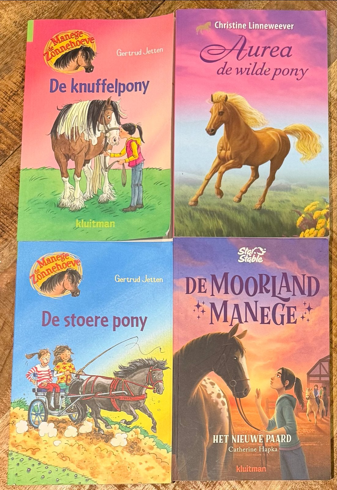 4x Pony Boeken: Manege Zonnehoeve, Aurea, Moorland Manege, Ophalen of Verzenden, Gelezen, Fictie