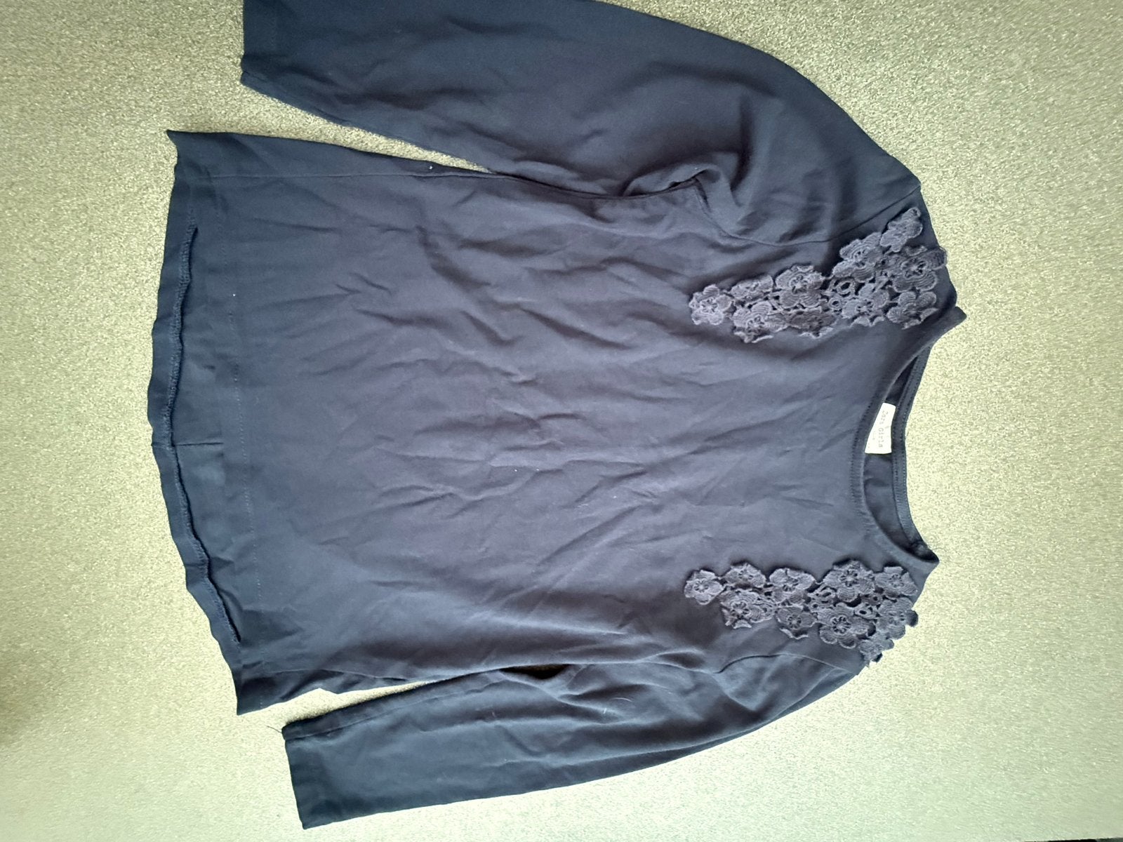 Zara Girls longsleeve met kant - Maat 118 (8 jaar), Kinderen en Baby's, Ophalen of Verzenden, Gebruikt, Meisje, Shirt of Longsleeve