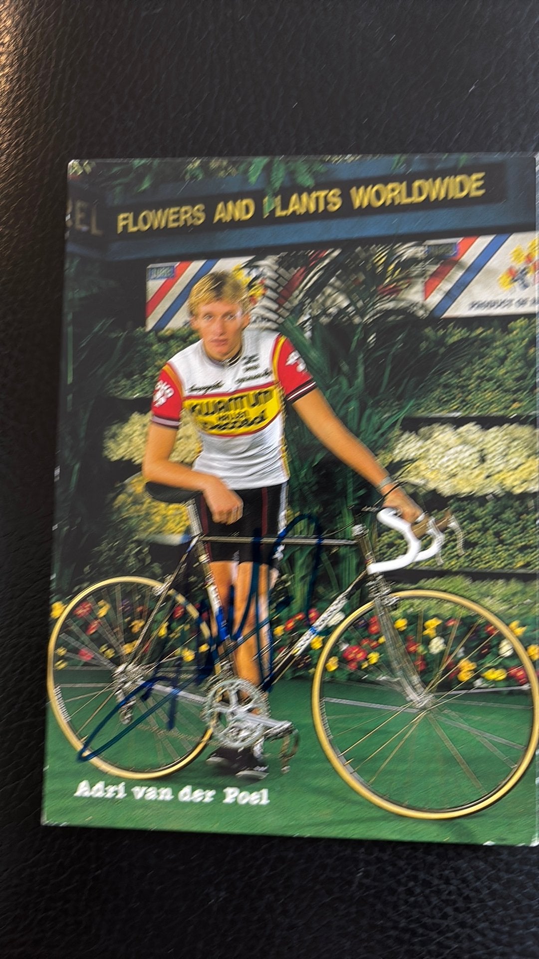 Tour de France Wielrennen ADRI van der POEL handtekening, Verzenden, Zo goed als nieuw, Overige sporten, Spelerskaart