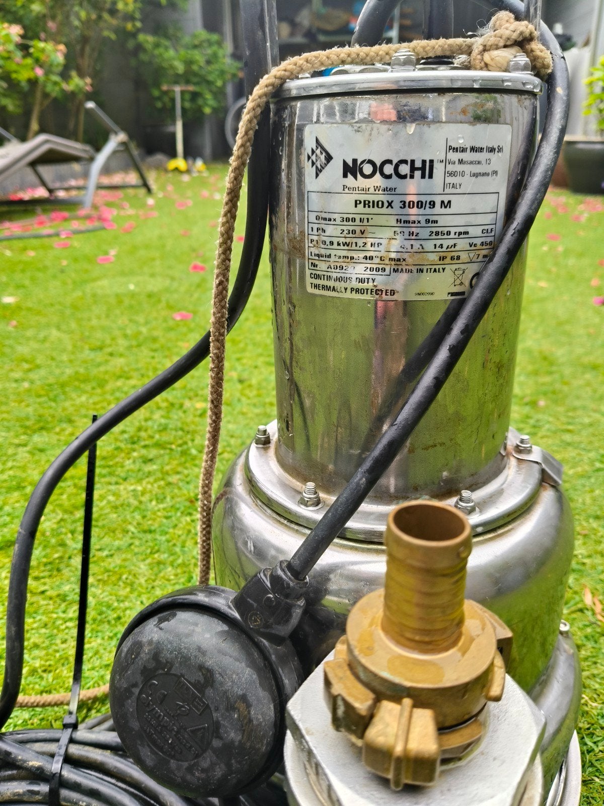 NOCCHI PRIOX 300/9 M Dompelpomp - RVS, Ophalen of Verzenden, Gebruikt, Elektrisch, Dompelpomp