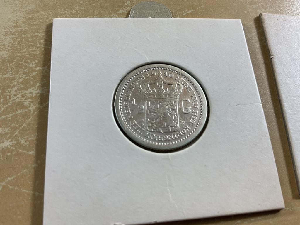 Nederland halve gulden 1910, Postzegels en Munten, Munten | Nederland, Ophalen of Verzenden, Koningin Wilhelmina, ½ gulden