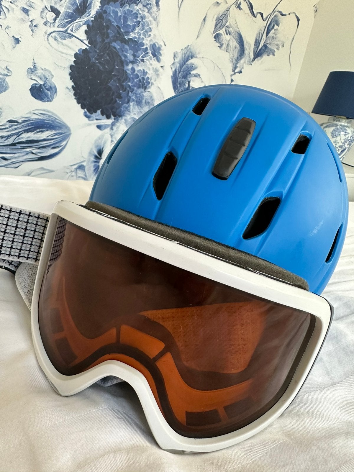 Skihelm met skibril maat L, Overige typen, Zo goed als nieuw, Minder dan 100 cm, Ophalen