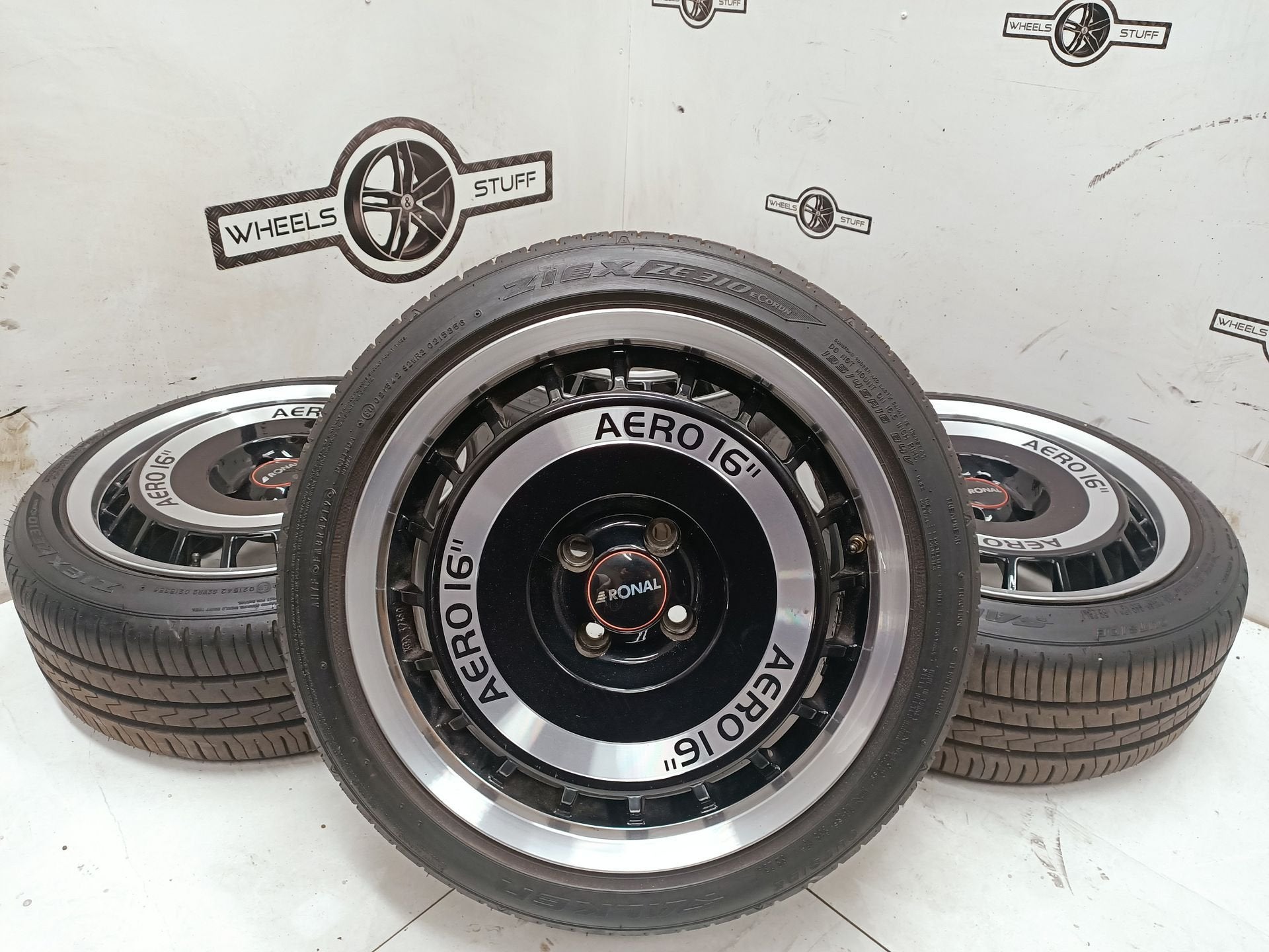 Ronal turbo Aero zwart lichtmetaal velgen 16"inch 4x100, Auto-onderdelen, Gebruikt, -, -, Banden en Velgen