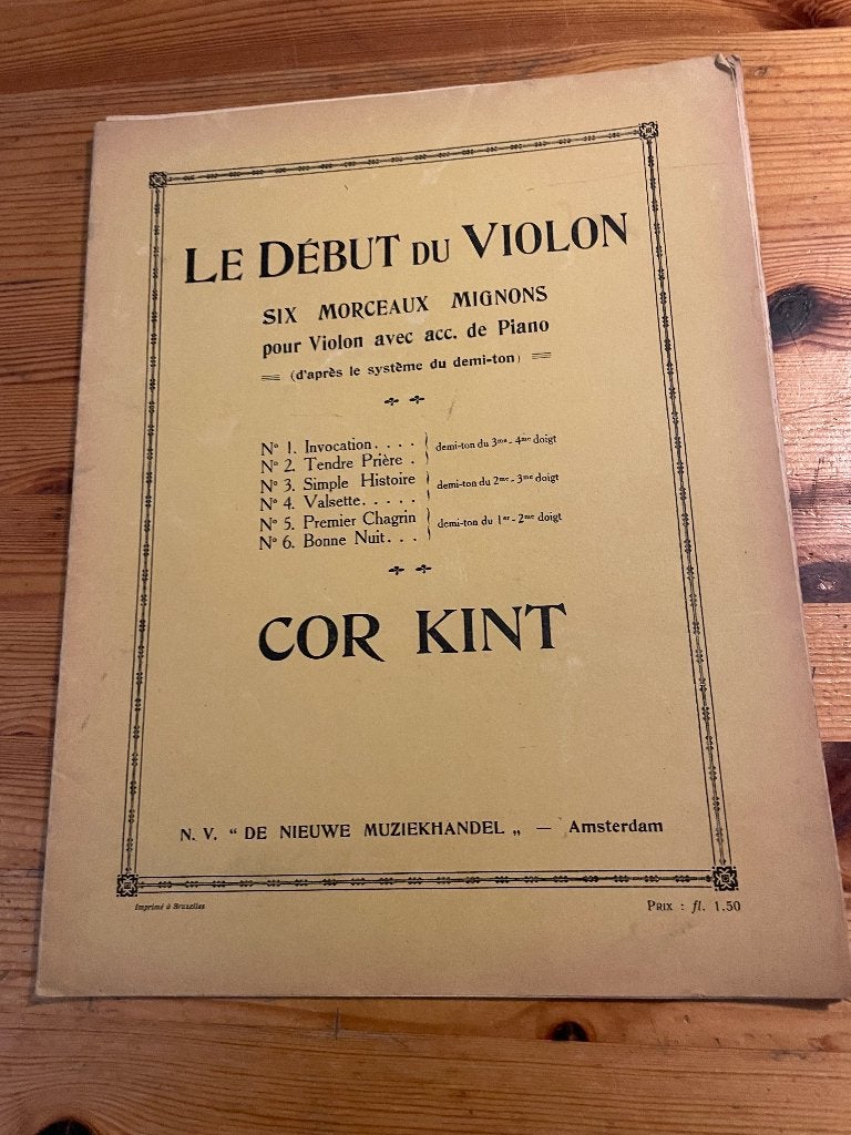 Cor kint - le violon chante / le debut du violin, Gebruikt, Klassiek, Ophalen of Verzenden, Viool of Altviool