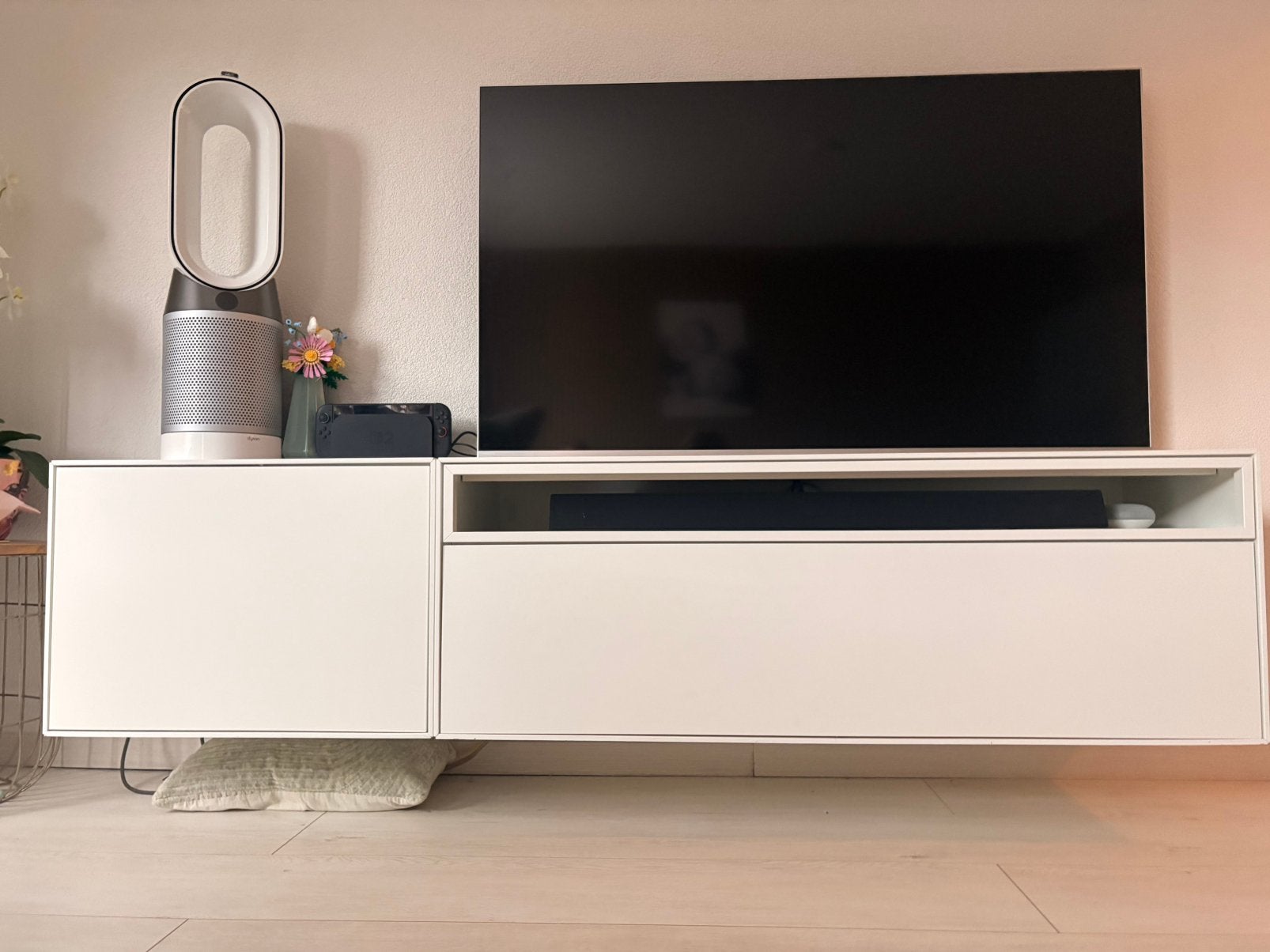 TV meubel wit, Huis en Inrichting, Ophalen, Gebruikt, 150 tot 200 cm, Minder dan 100 cm