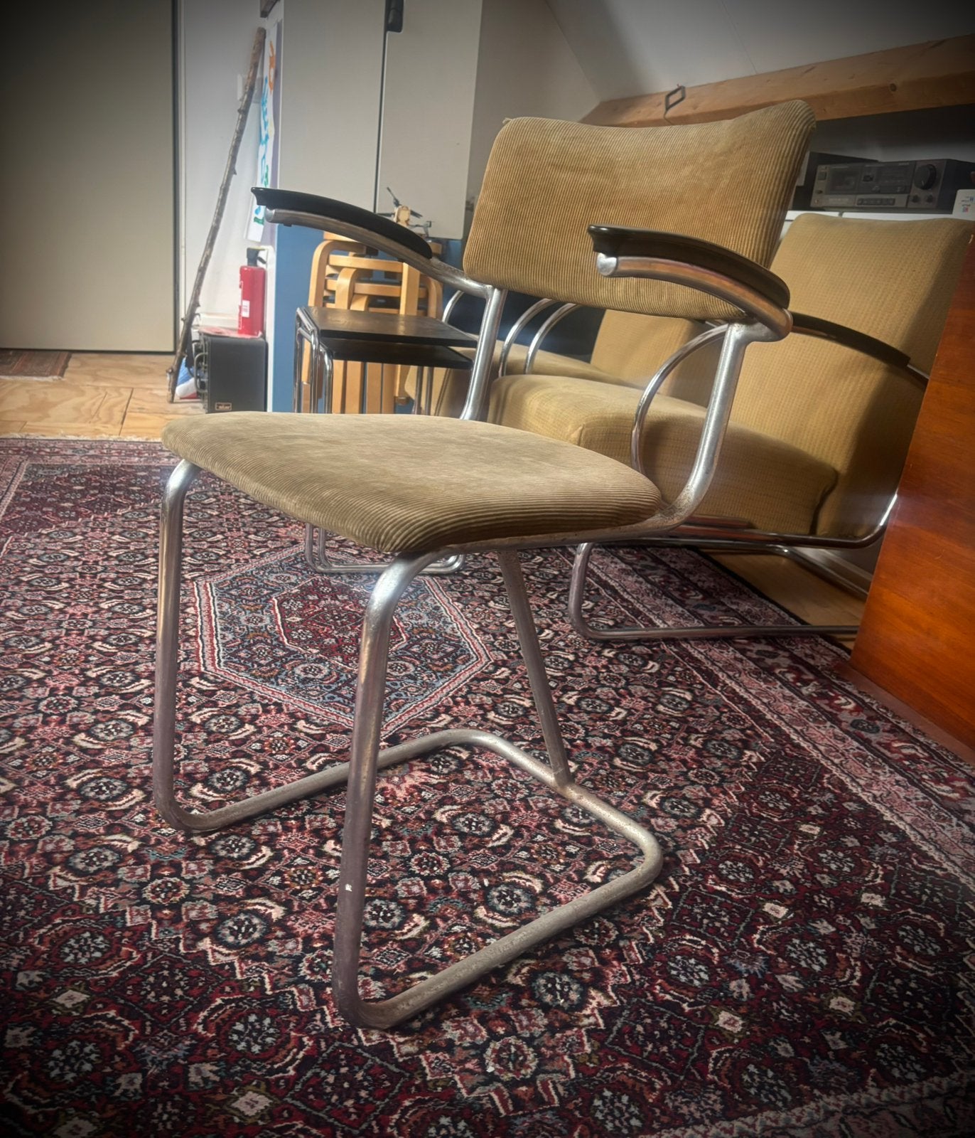 Te koop: Zeer oude originele Gispen 207, Huis en Inrichting, Stoelen, Ophalen, Zo goed als nieuw, Eén