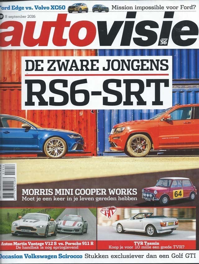 Autovisie 19 2016 : TVR 350i - Porsche 911 R - VW Scirocco, Ophalen of Verzenden, Gelezen, Algemeen