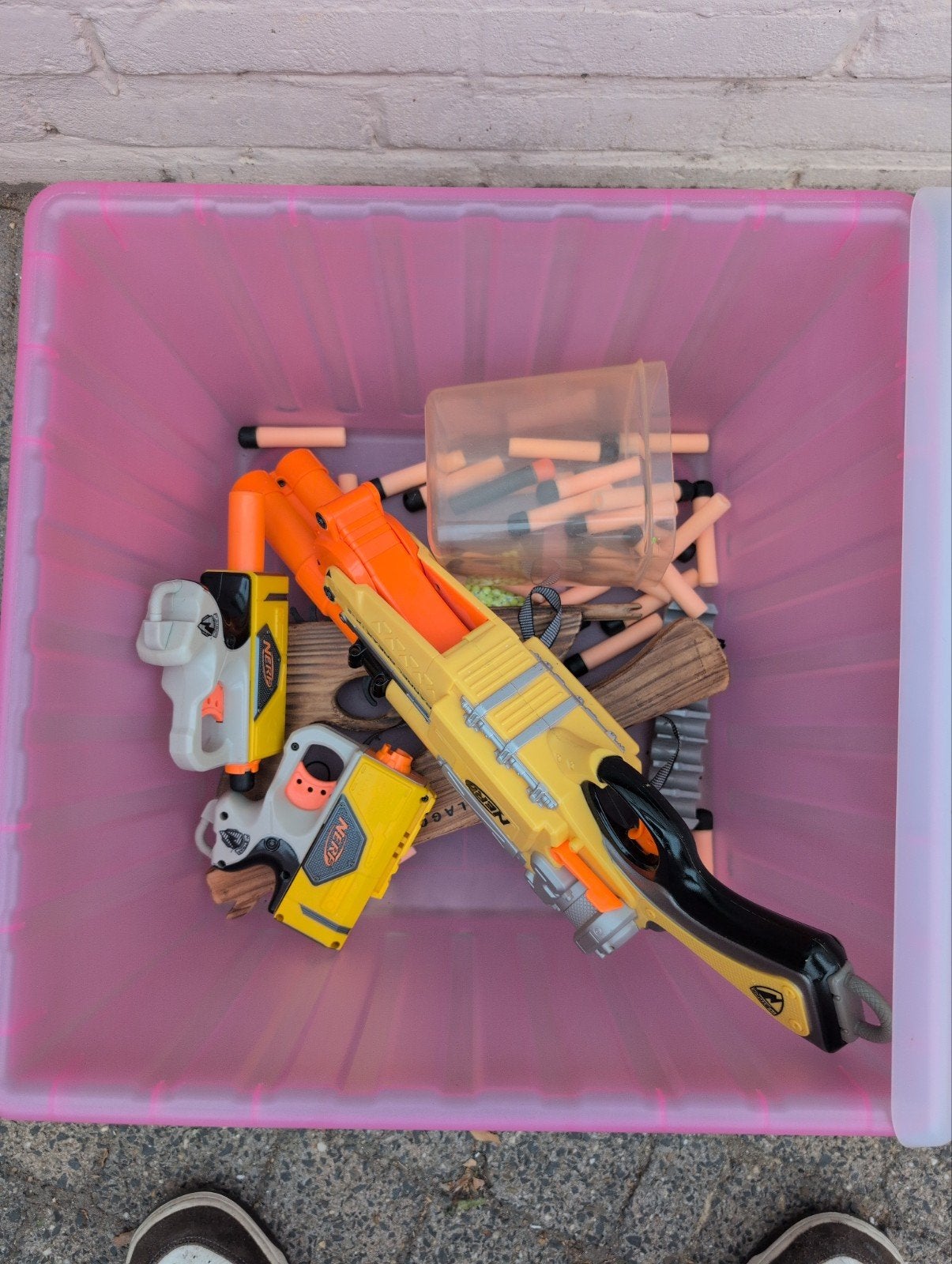 Nerf en elastiek pistolen - gratis, Ophalen, Gebruikt, Jongen of Meisje