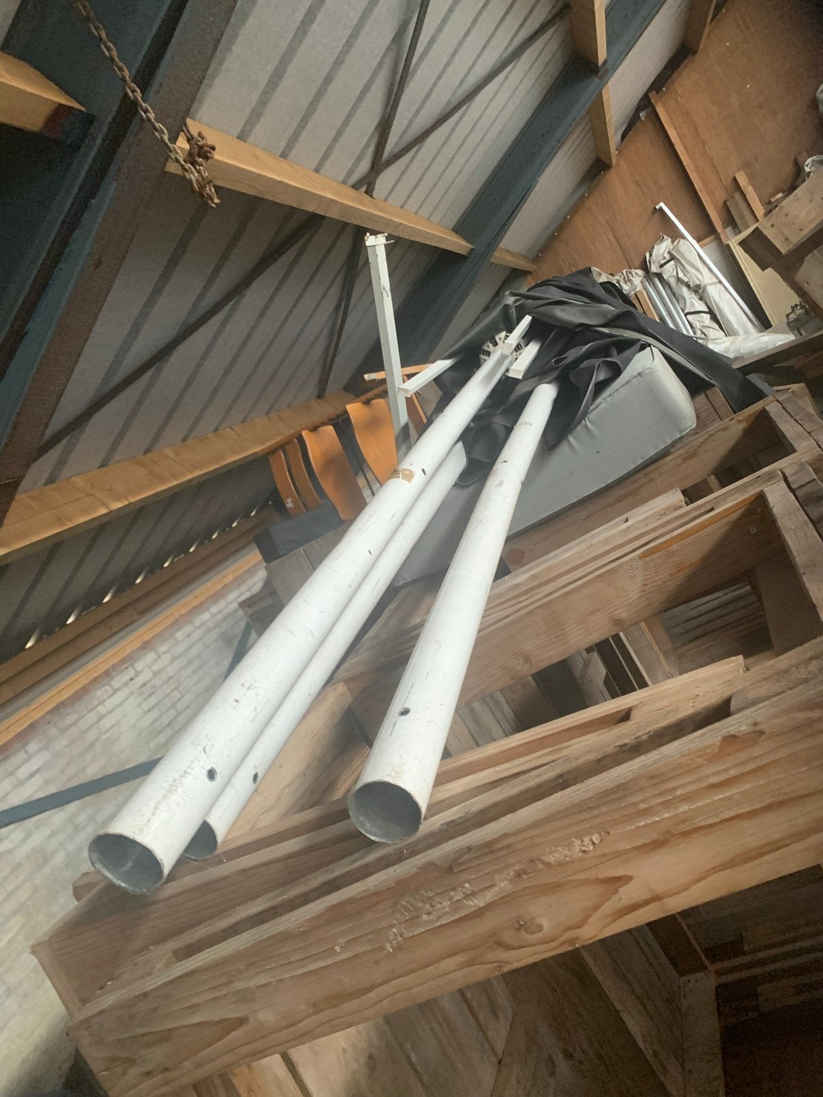 3 Grote Zwarte Horeca Parasols - Mechaniek Nakijken, Ophalen, Gebruikt, Meer dan 4 meter, Overige typen