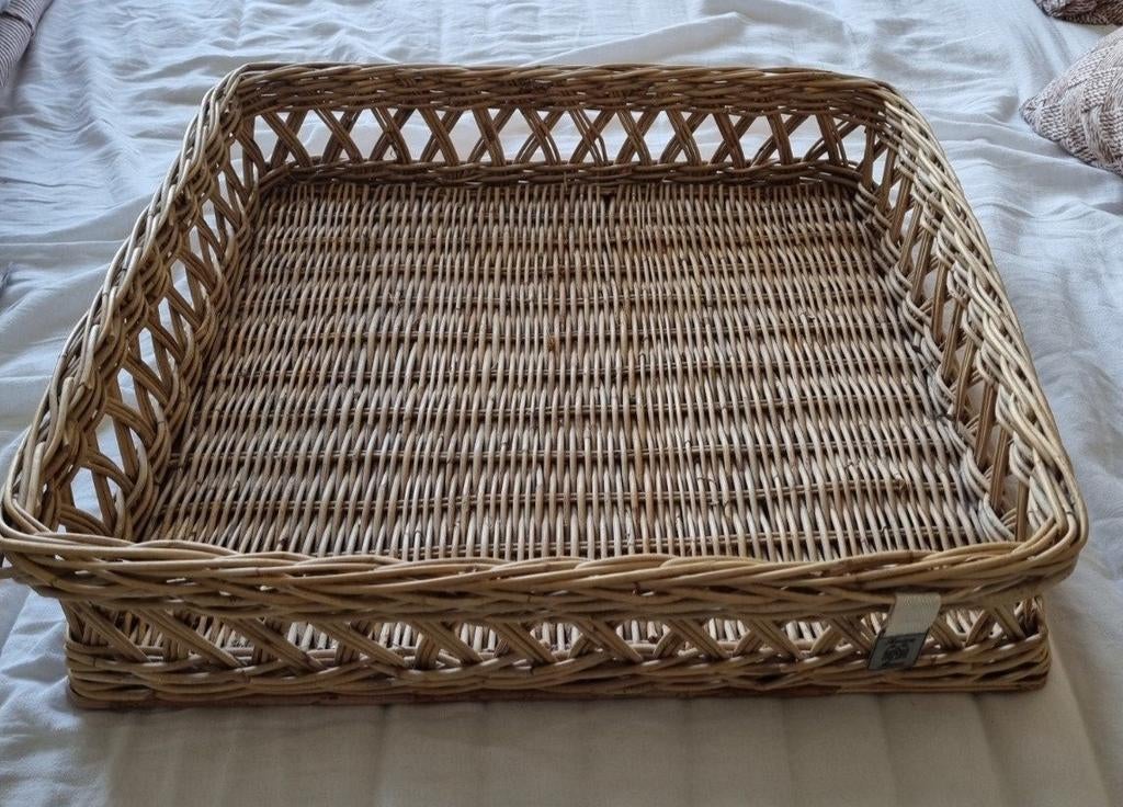 Riviera maison dienblad rustic rattan 50 x 50, Huis en Inrichting, Woonaccessoires | Dienbladen, Ophalen of Verzenden, Zo goed als nieuw