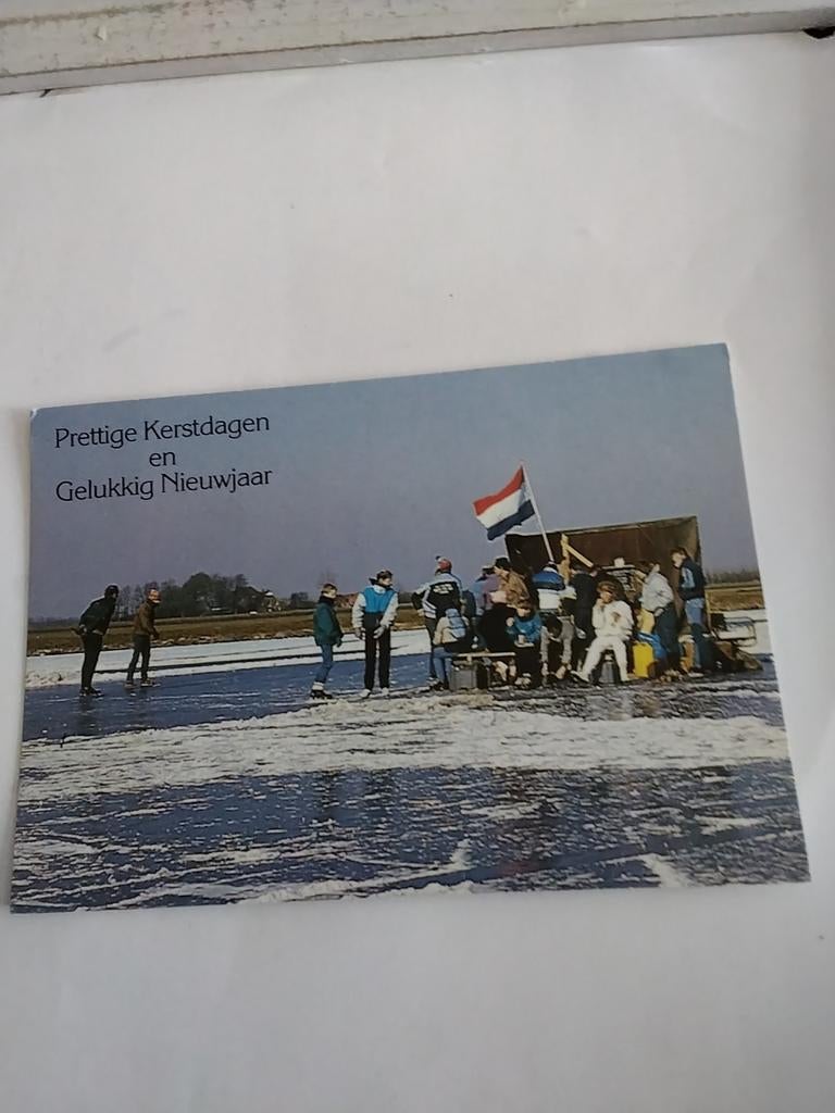 WINTERLANDSCHAP  SCHAATSERS OP NATUURIJS BIJ KOEK EN ZOPIE, Ophalen of Verzenden