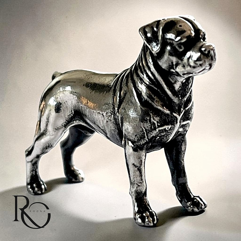 Zilveren Rottweiler miniatuur – 925 sterling zilver, Verzenden, Zilver