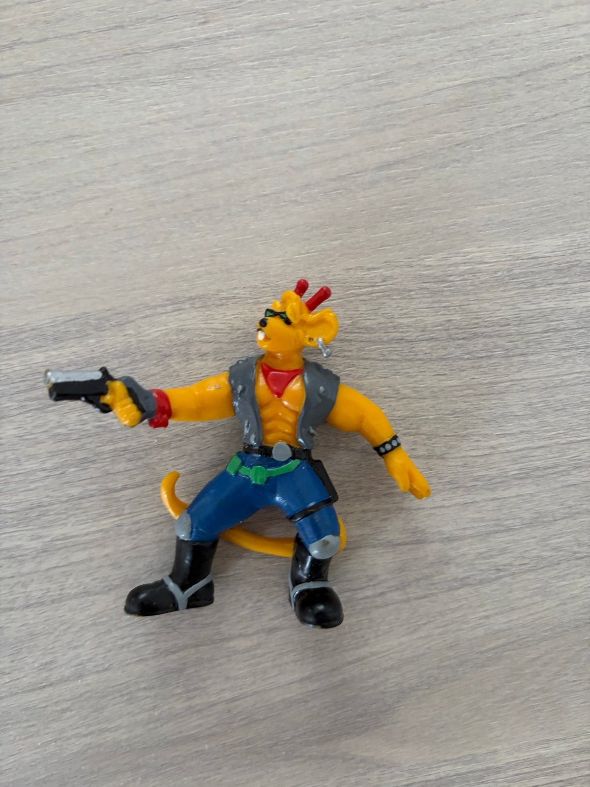 Biker Mice from Mars Throttle actiefiguur - Klein speelgoed, Ophalen of Verzenden, Gebruikt