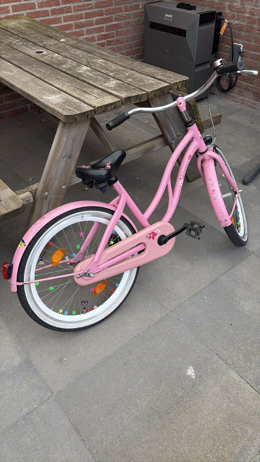 Roze Alpina meisjesfiets - 22 inch, Ophalen, Terugtraprem, 22 inch, Gebruikt