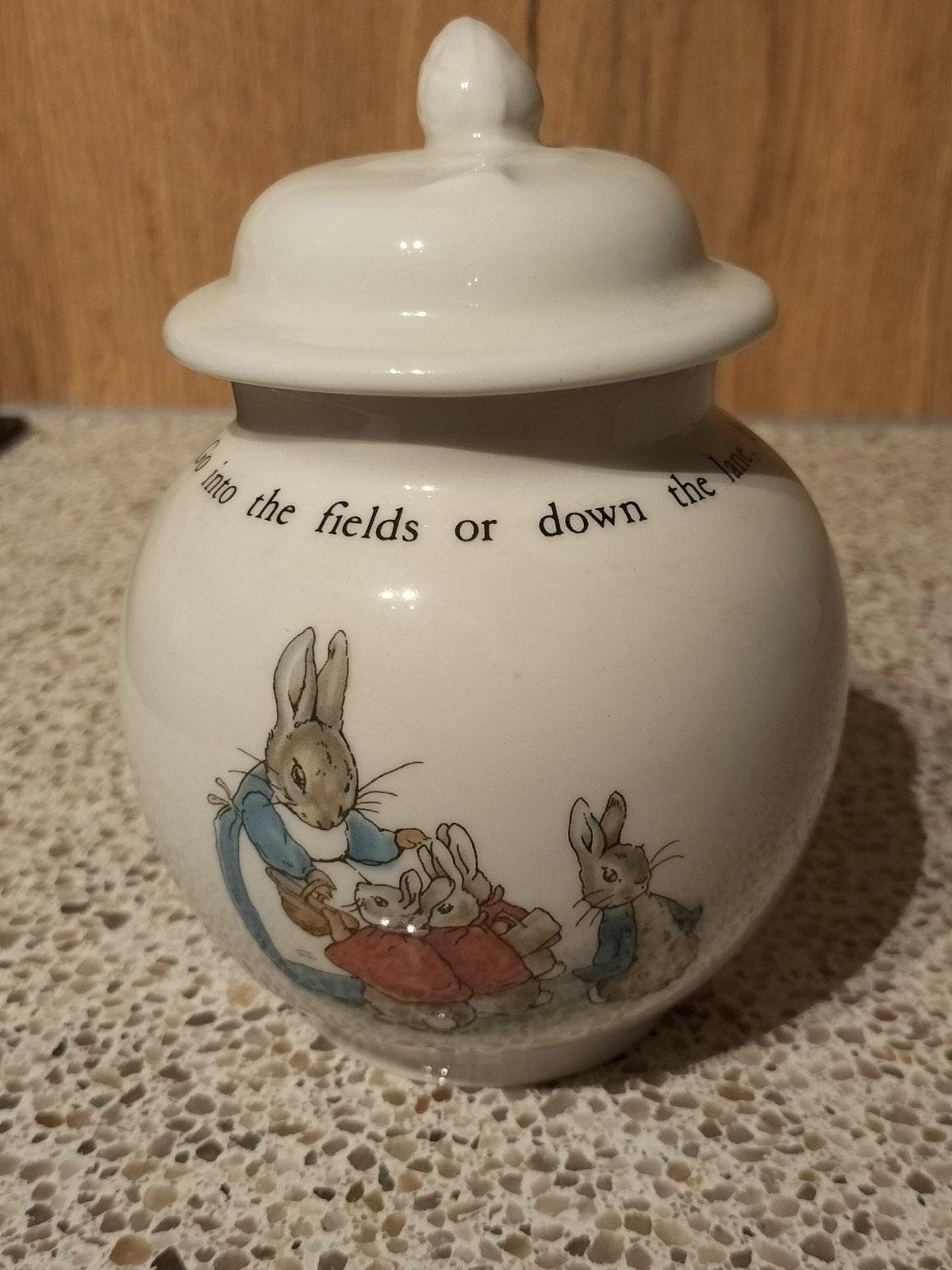 Wedgwood Peter Rabbit Suikerpot/Snoepjespot, Overige typen, Vintage, Ophalen of Verzenden, Zo goed als nieuw