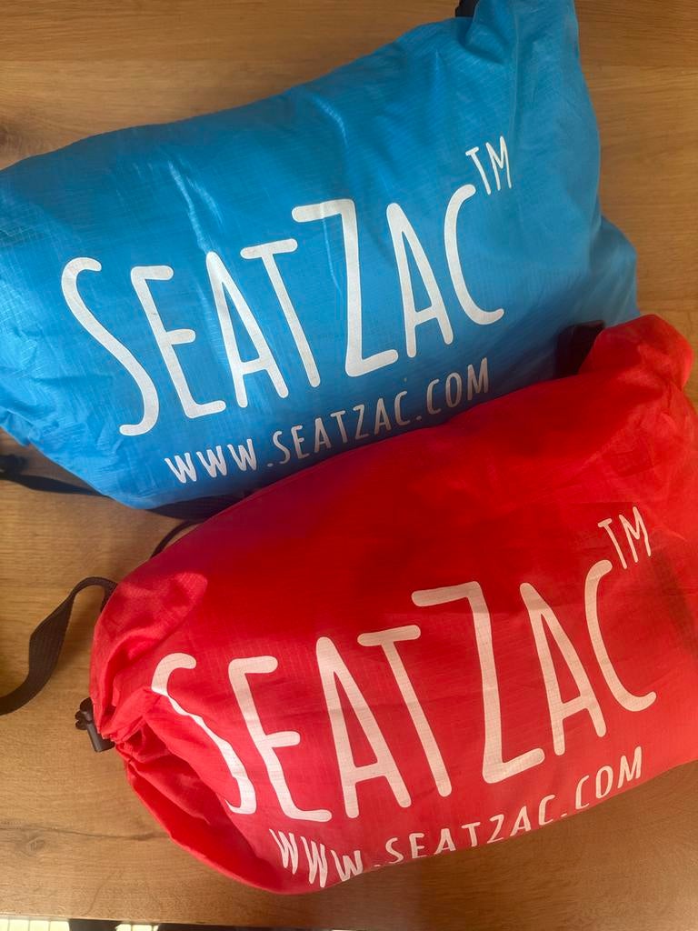 SEATZAC Opblaasbare Loungestoel - Blauw & Rood, Ophalen of Verzenden, Gebruikt, 1-persoons