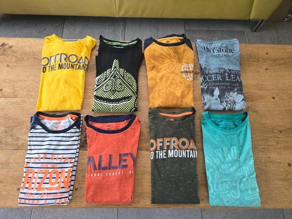 8 longsleeves shirts jongen lange mouwen 170 - 176, Ophalen of Verzenden, Zo goed als nieuw, Jongen, Shirt of Longsleeve