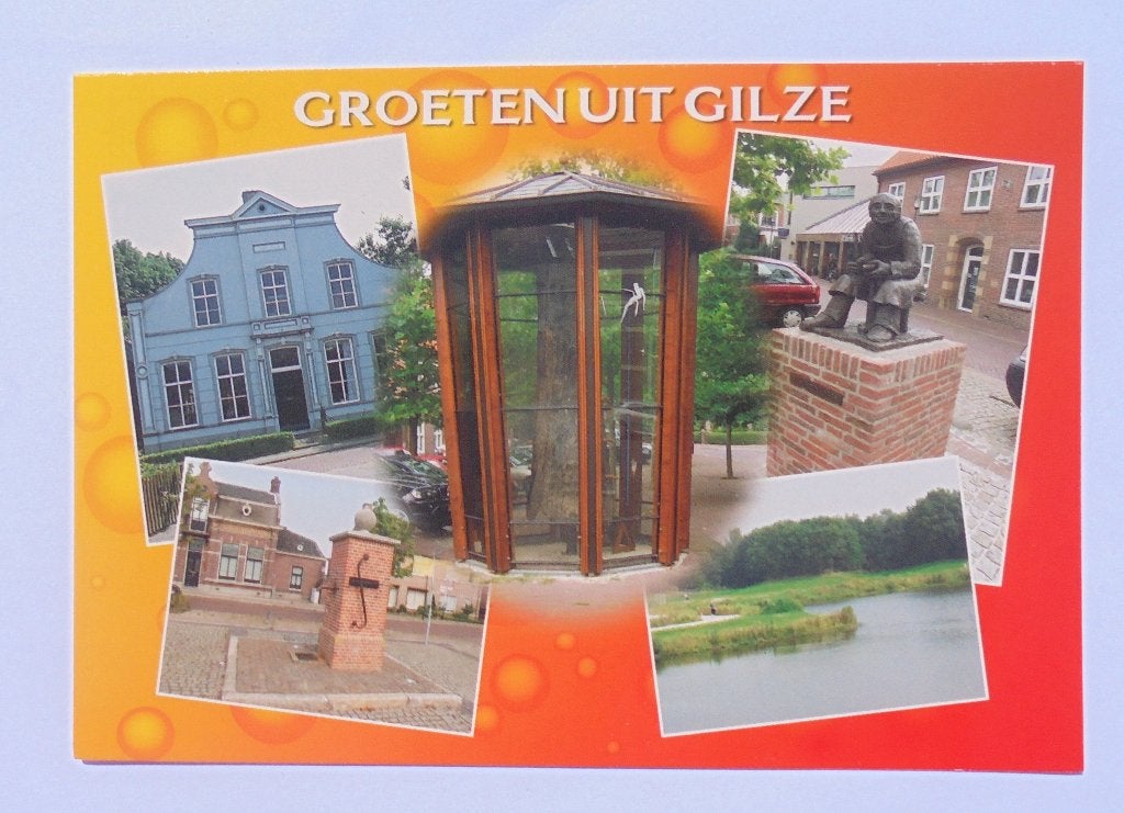 GILZE, Oude pomp, Leerlooijer. boomstam, Warande., Ophalen of Verzenden, 1960 tot 1980, Ongelopen, Noord-Brabant