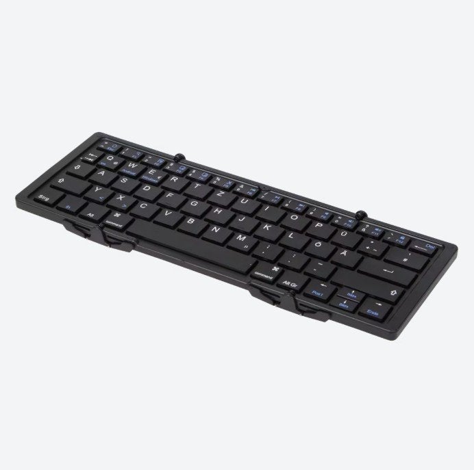 Opvouwbaar draadloos bluetooth toetsenbord keyboard QWERTZ, Nieuw, Ophalen of Verzenden, Opvouwbaar, Draadloos