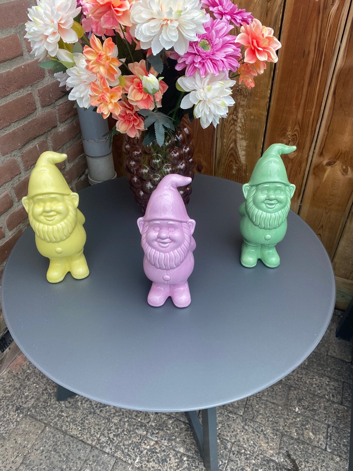 3 Kabouter beeldjes, Ophalen of Verzenden, Zo goed als nieuw