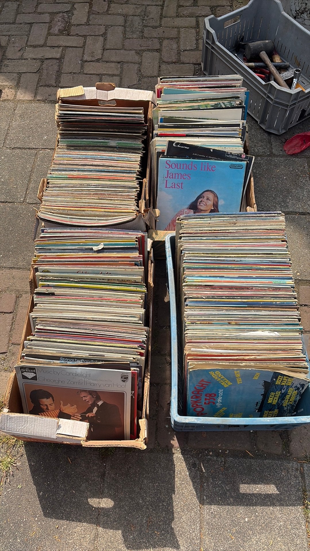 Grote partij vinyl platen - ongeveer 400 stuks, Ophalen of Verzenden, 1970 - 1979, Gebruikt, 12 inch