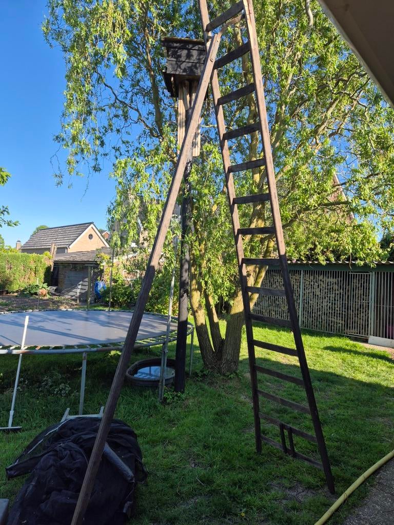 Driepoot ladder 15 sporten - Decoratief, Doe-het-zelf en Verbouw, Ladders en Trappen, Ophalen, Gebruikt, Ladder, 2 tot 4 meter