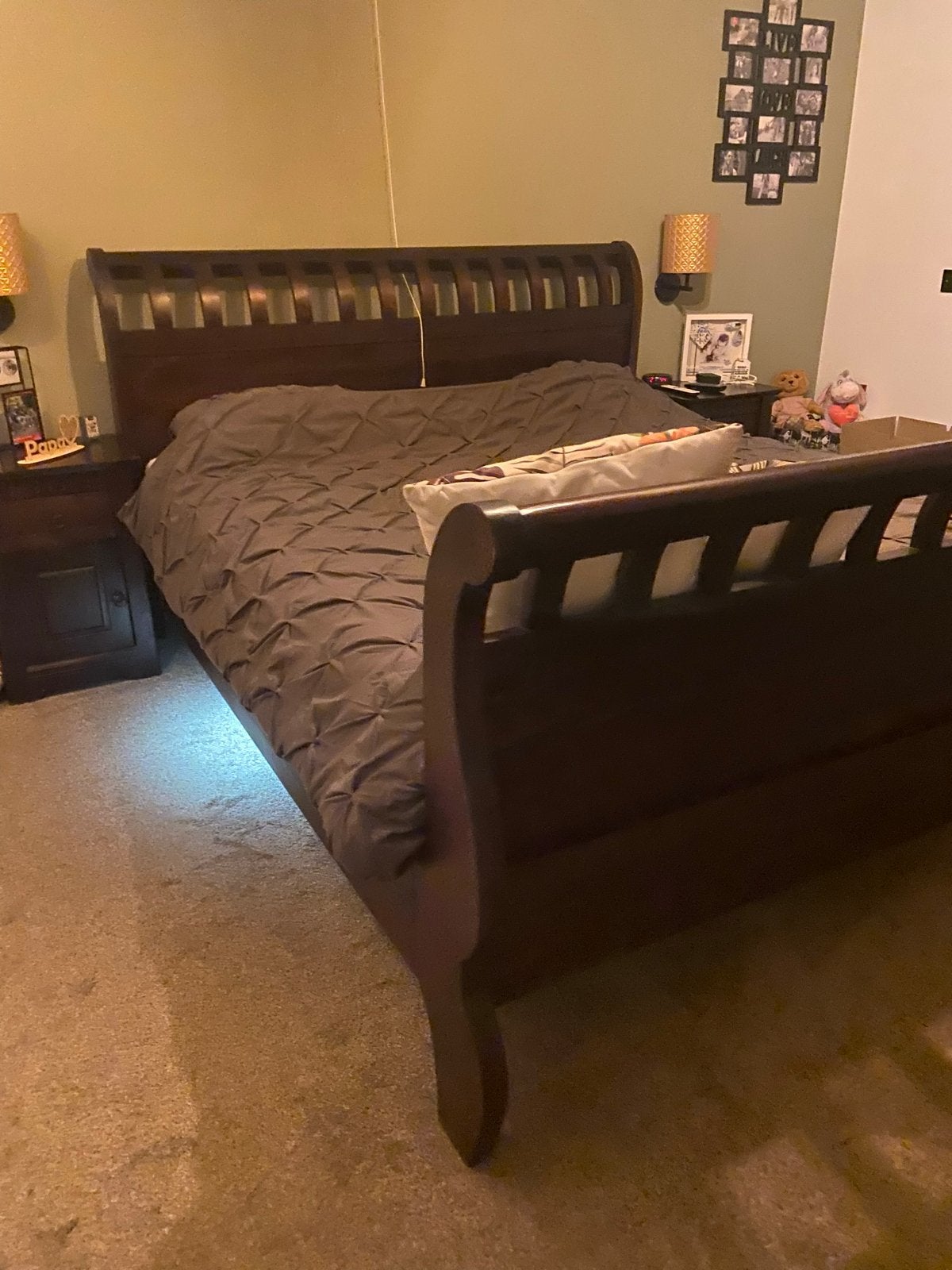 Complete slaapkamer, Ophalen, Gebruikt, Bruin, Tweepersoons