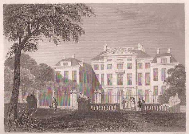 Apeldoorn. Palace of the Loo = Le Palais du Loo 1836, Antiek en Kunst, Kunst | Etsen en Gravures, Origineel, 1800 - 1899, Architectuur